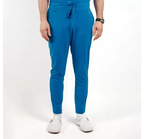 Pantaloni medicali Lotus Flex, stretch, cu snur, albastru royal, TS-SP9-1