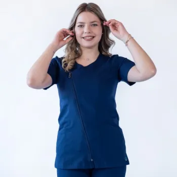 Bluza medicala Lotus Flex, stretch, bleumarin, TRS-JK1-1