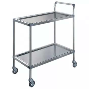 Masuta instrumentar 75x50 cu doua rafturi detasabile din inox - M600879/I-1