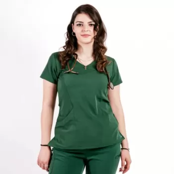 Bluza medicala Lotus Flex, stretch, verde hunter, TRS-NP13-1