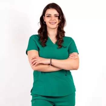 Bluza medicala Lotus Flex, stretch, turcoaz teal, TS-NP7-1