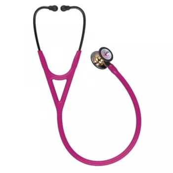 Stetoscop 3M™ Littmann® Cardiology IV, Roz inchis/fumuriu, capsula curcubeu (Raspberry/Smoke/High-Polish Rainbow)-1