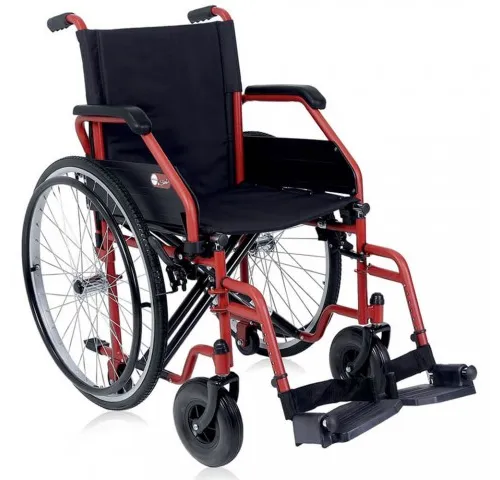 Carucior cu rotile pliabil, transport pacienti, actionare manuala, 130 kg - CP103R Start 2-1
