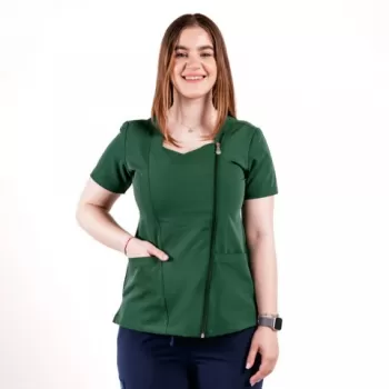 Bluza medicala Lotus Flex, stretch, verde hunter, TRS-NP11-1