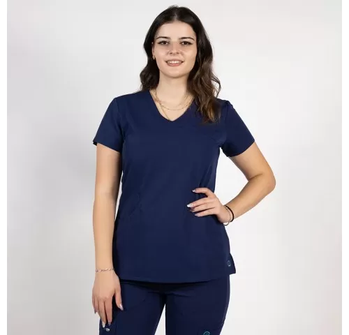 Bluza medicala Lotus Flex, stretch, bleumarin, TRS-NP13-1