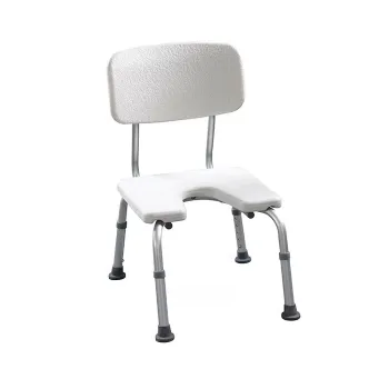 Scaun pentru baie cu spatar, sezut in forma de U - TBB7961L-1