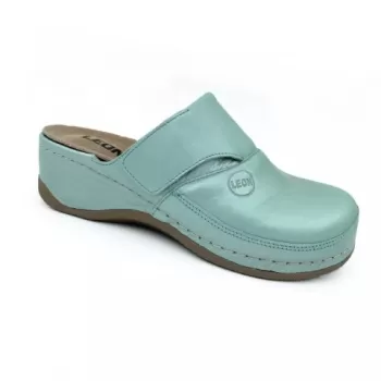Saboti medicali Leon 2019, de dama, din piele, mint pearl-1