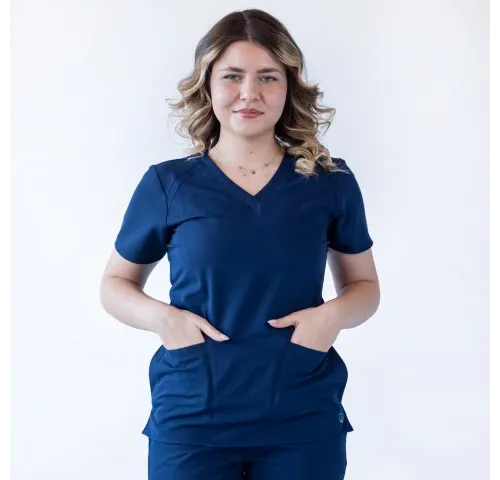 Bluza medicala Lotus Flex, stretch, bleumarin, TRS-NP24-1