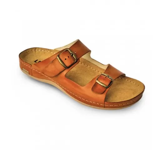 Saboti barbati, din piele, Leon 703M, maro-1