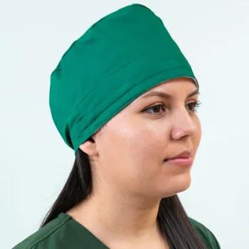 Boneta medicala stretch Lotus Flex, verde hunter, CVC-HN3-1