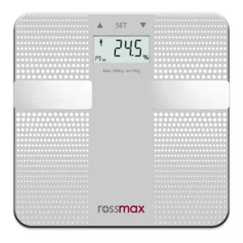Cantar electronic de baie cu masurare nivel apa, grasime si masa musculara, 180 kg, Rossmax WF260-1