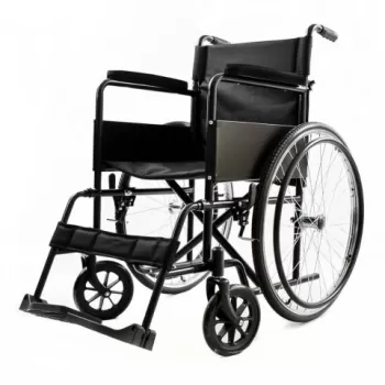 Carucior cu rotile pliabil, transport pacienti, actionare manuala - EKO STEELMAN-1