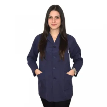 Halat cu rever, pentru femei, BBC, stretch, bleumarin - B17-1