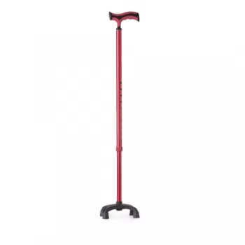 Baston reglabil din aluminiu cu pufar baza in patru puncte - RP192-1