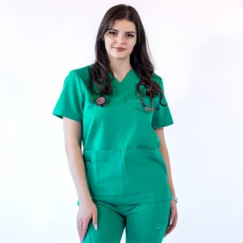 Bluza medicala Lotus Flex, stretch, verde chirurgical, TRS-NP16-1