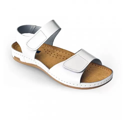 Sandale dama Leon 963, de vara, din piele, alb-1