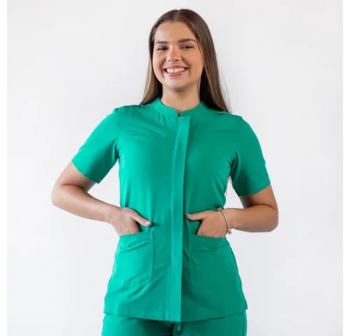 Bluza medicala Lotus Flex, stretch, verde chirurgical, TRS-JK8-1