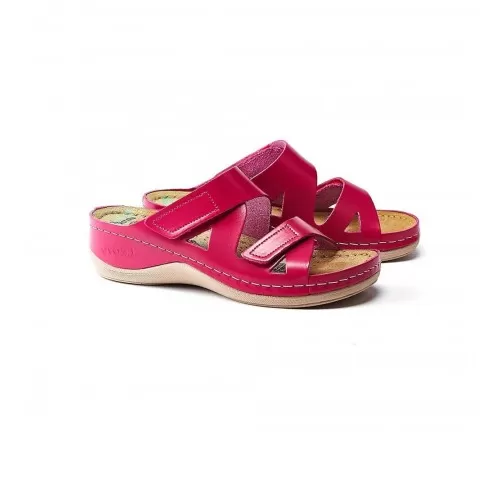 21-Saboti-dama--de-vara--din-piele--inchidere-cu-scai--Leon-906--ciclam