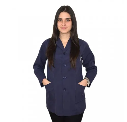 Halat cu rever, pentru femei, BBC, stretch, bleumarin - B17-1