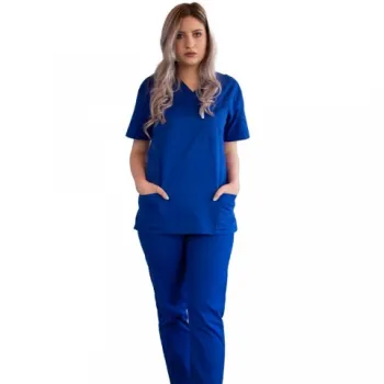 Costum medical Lotus 3, CVC, albastru royal-1
