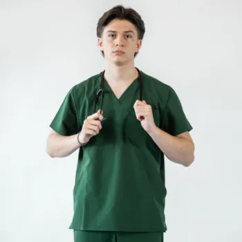 Bluza medicala Lotus Flex, stretch, verde Hunter, TRS-NP23-1