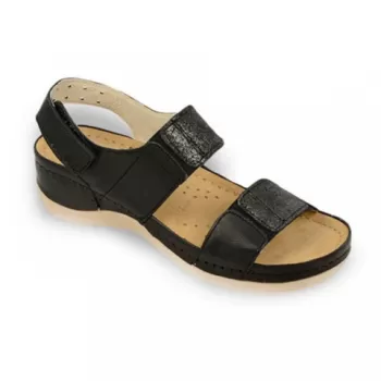 Sandale dama, din piele, de vara, Leon 945, negru-1