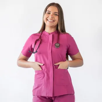 Bluza medicala Lotus Flex, stretch, fucsia orhidee, TRS-JK8-1
