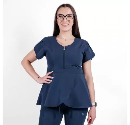 16-Bluza-medicala-Lotus-Flex--stretch--stil-peplum--bleumarin--TRS-NP12