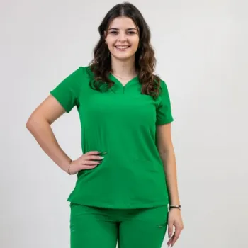 Bluza medicala Lotus Flex, stretch, verde chirurgical inchis, TS-NP10-1