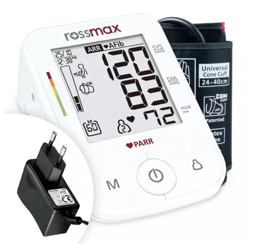 14-Tensiometru-digital-automat-Rossmax--pentru-brat---X5-AFIB--adaptor-cadou
