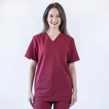 Bluza medicala Lotus Flex, stretch, visiniu, TRS-NP16-1