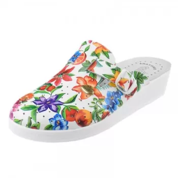 Saboti medicali din piele, cu imprimeu Fantasia 8 - Goldenfit 708/L-1