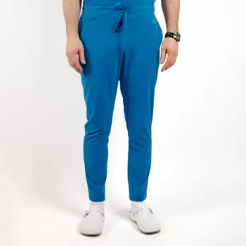 Pantaloni medicali Lotus Flex, stretch, cu snur, albastru royal, TS-SP9-1