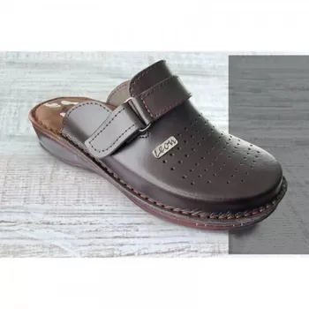 Saboti medicali, de barbati, din piele, maro, Leon V230M-1