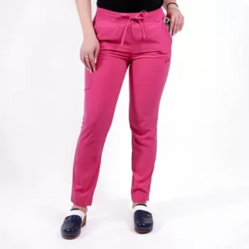 Pantaloni medicali Lotus Flex, stretch, cu snur, fucsia orhidee, TS-SP3-1