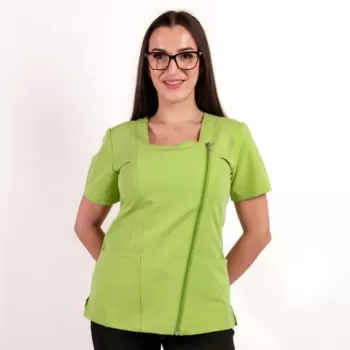 Bluza medicala Lotus Flex, stretch, verde macha, TRS-NP11-1