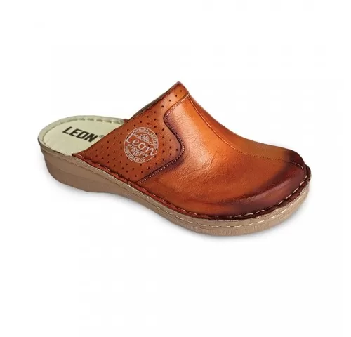 Saboti medicali, de dama, din piele, maro, Leon 360-1