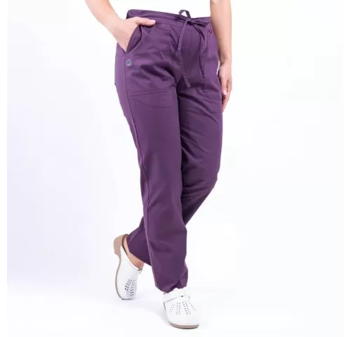 10-Pantaloni-medicali-Lotus-Flex--stretch--cu-elastic-si-snur--visiniu--CVC-SP2