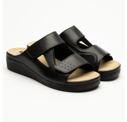 11-Saboti-medicali--de-dama--de-vara--din-piele--cu-bareta--Leon-5010--negru