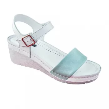 Sandale Leon 1070, de vara, din piele, turcoaz-1