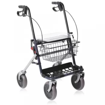 Rolator din otel vopsit, cu 4 roti, sezut si cos - RP689-1