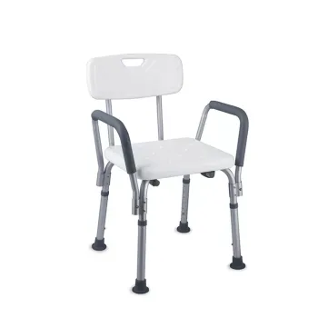 Scaun pentru baie cu spatar si manere, dreptunghiular - TBB7985L-1