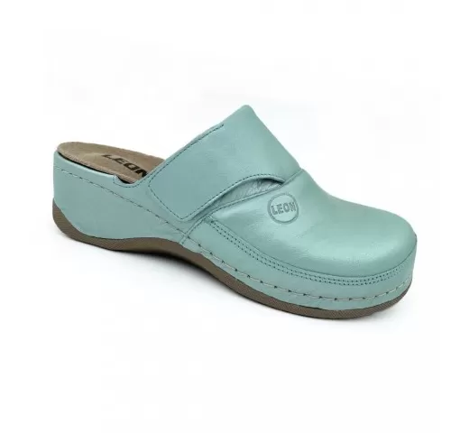 Saboti medicali Leon 2019, de dama, din piele, mint pearl-1