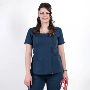 Bluza medicala Lotus Flex, stretch, bleumarin, TRS-NP11-1