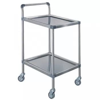 Masuta instrumentar cu doua rafturi detasabile din inox - M600878/I-1