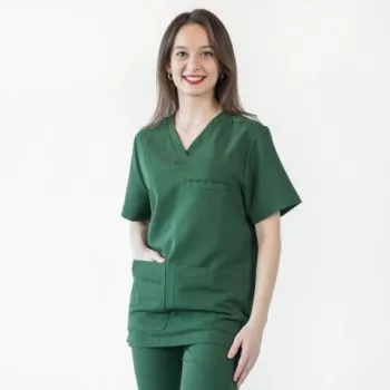 Bluza medicala Lotus Flex, stretch, verde Hunter, TRS-NP16-1