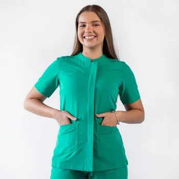 Bluza medicala Lotus Flex, stretch, verde chirurgical, TRS-JK8-1