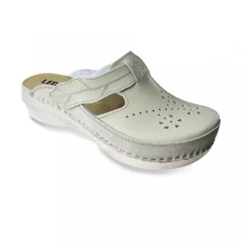 Saboti medicali de dama, din piele, Leon PU156, bej-1