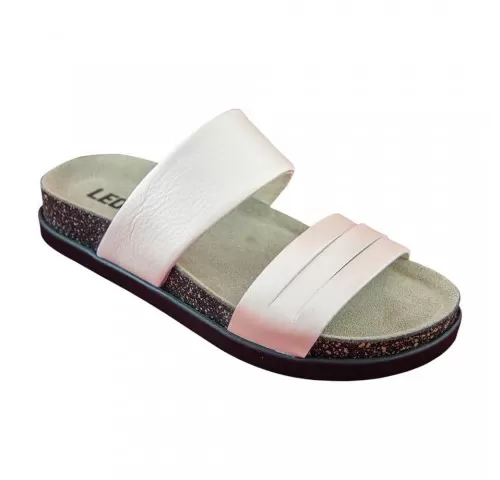 Saboti Leon 1206, de vara, din piele, somon-1