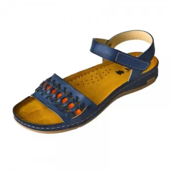 Sandale dama, de vara, din piele, Leon 964, albastru-1